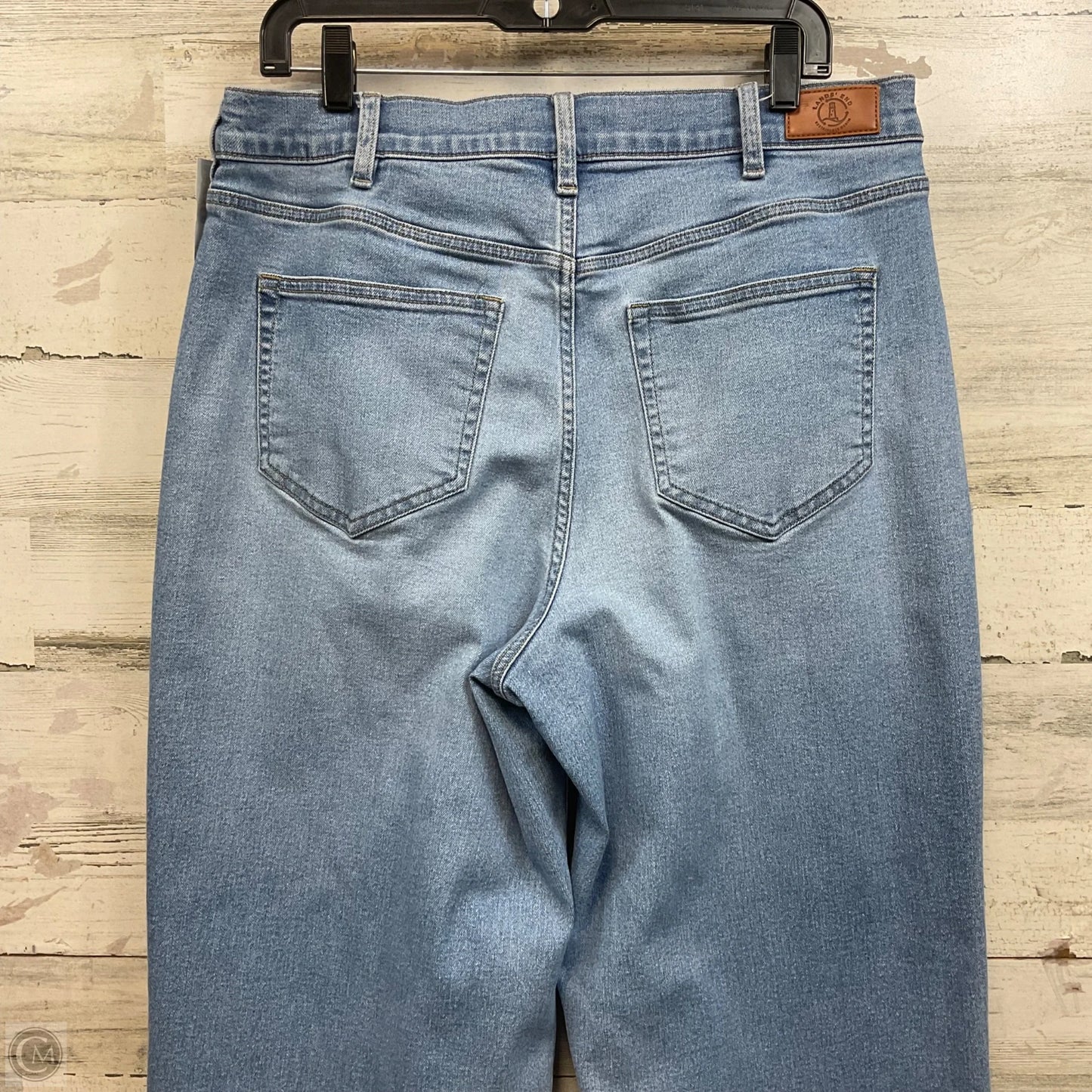 Jeans Wide Leg By Lands End In Blue Denim, Size: 16