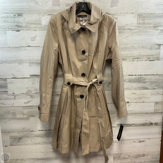 Coat Trench Coat By Via Spiga In Tan, Size: L