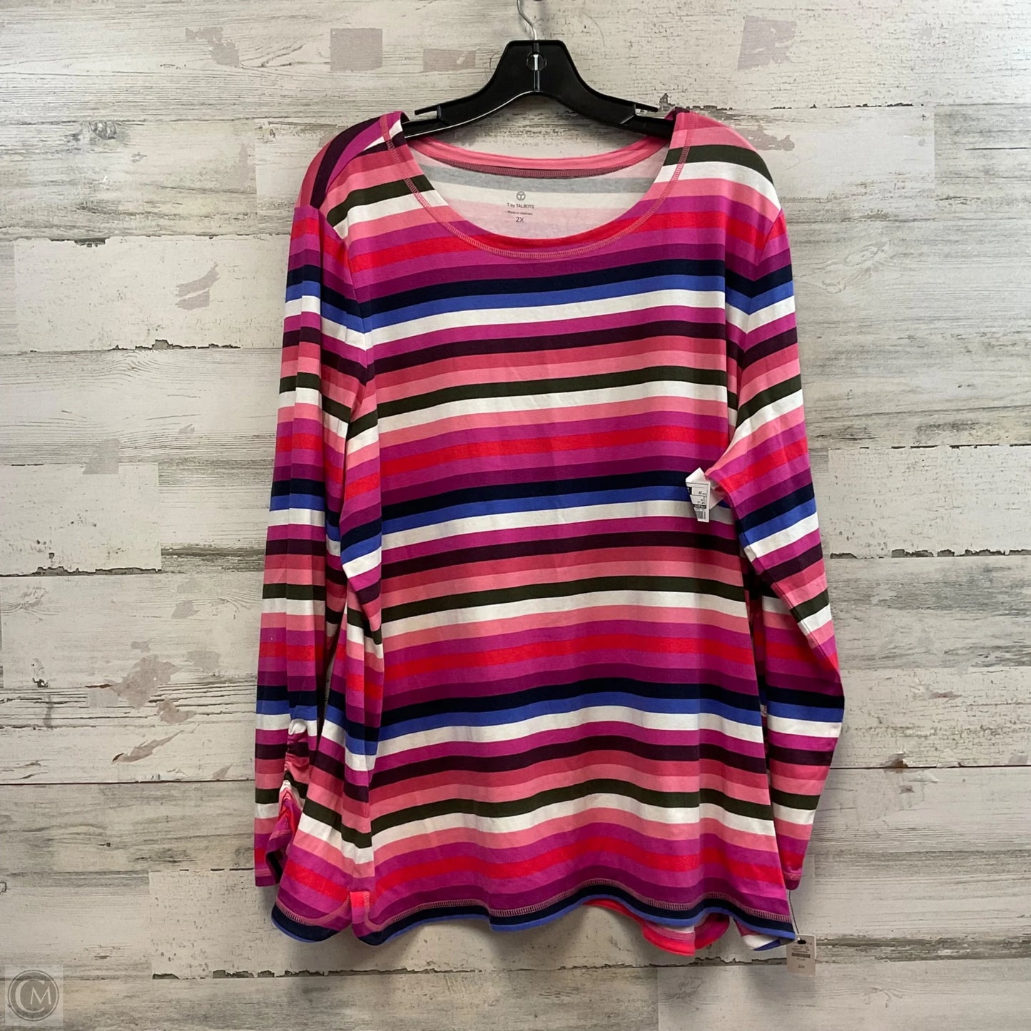 Top Long Sleeve By Talbots In Pink, Size: 2x