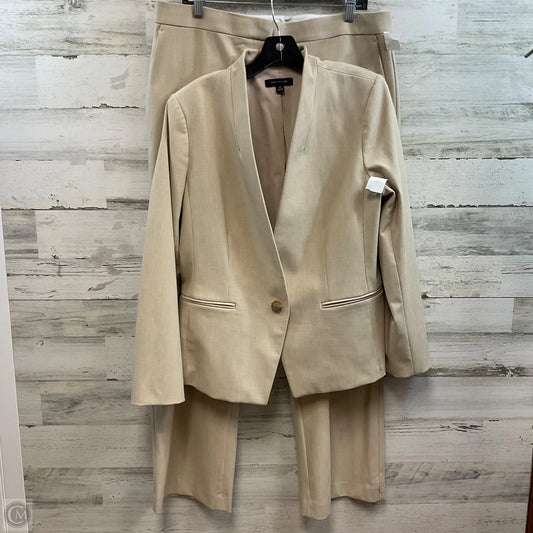 Pants Suit 2pc By Ann Taylor In Beige, Size: 16 petite
