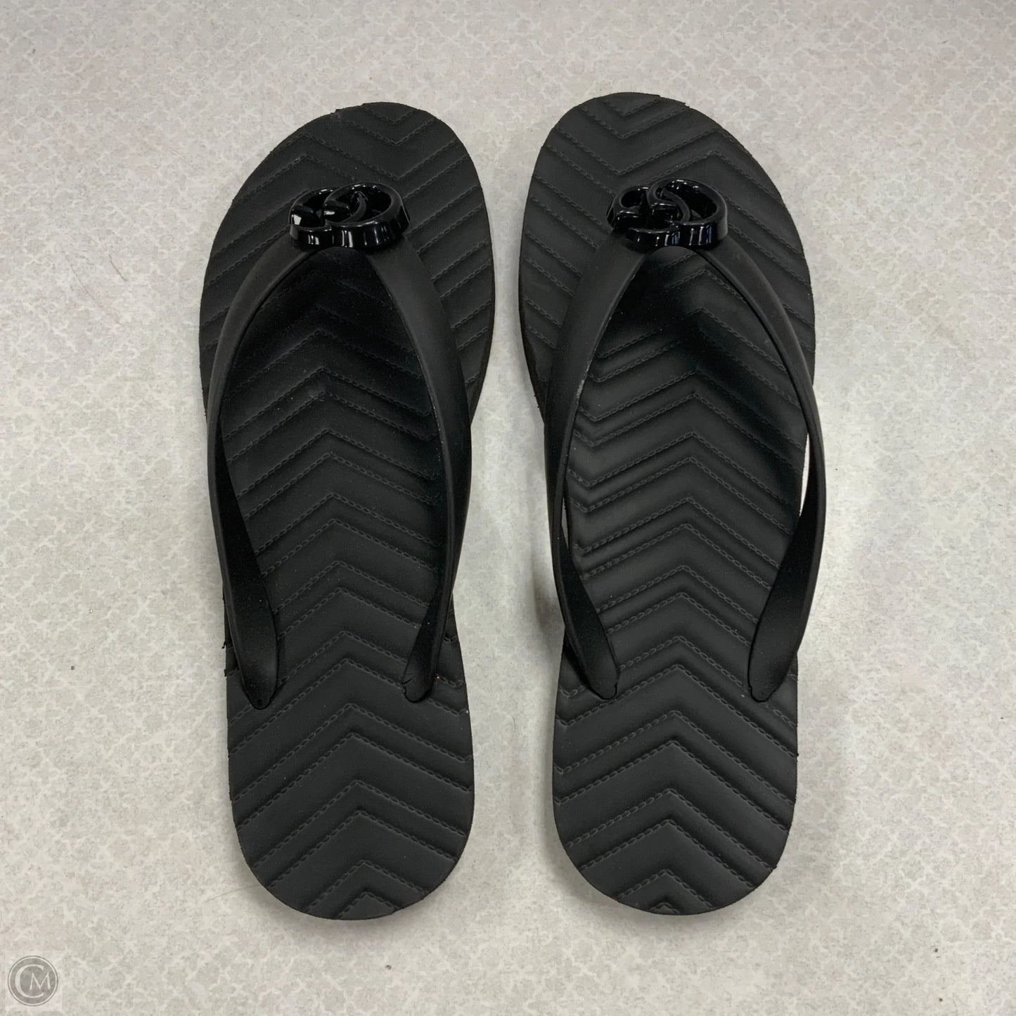 Sandals Luxury Designer By Gucci In Black, Size: 11