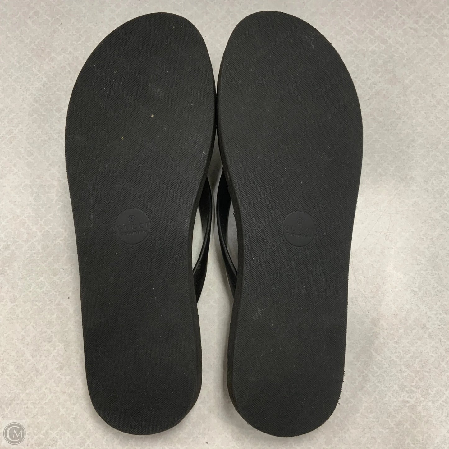 Sandals Luxury Designer By Gucci In Black, Size: 11