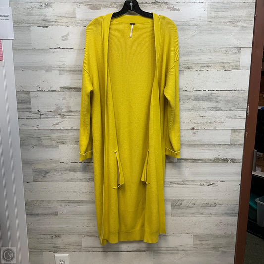 Sweater Cardigan By Free People In Yellow, Size: S