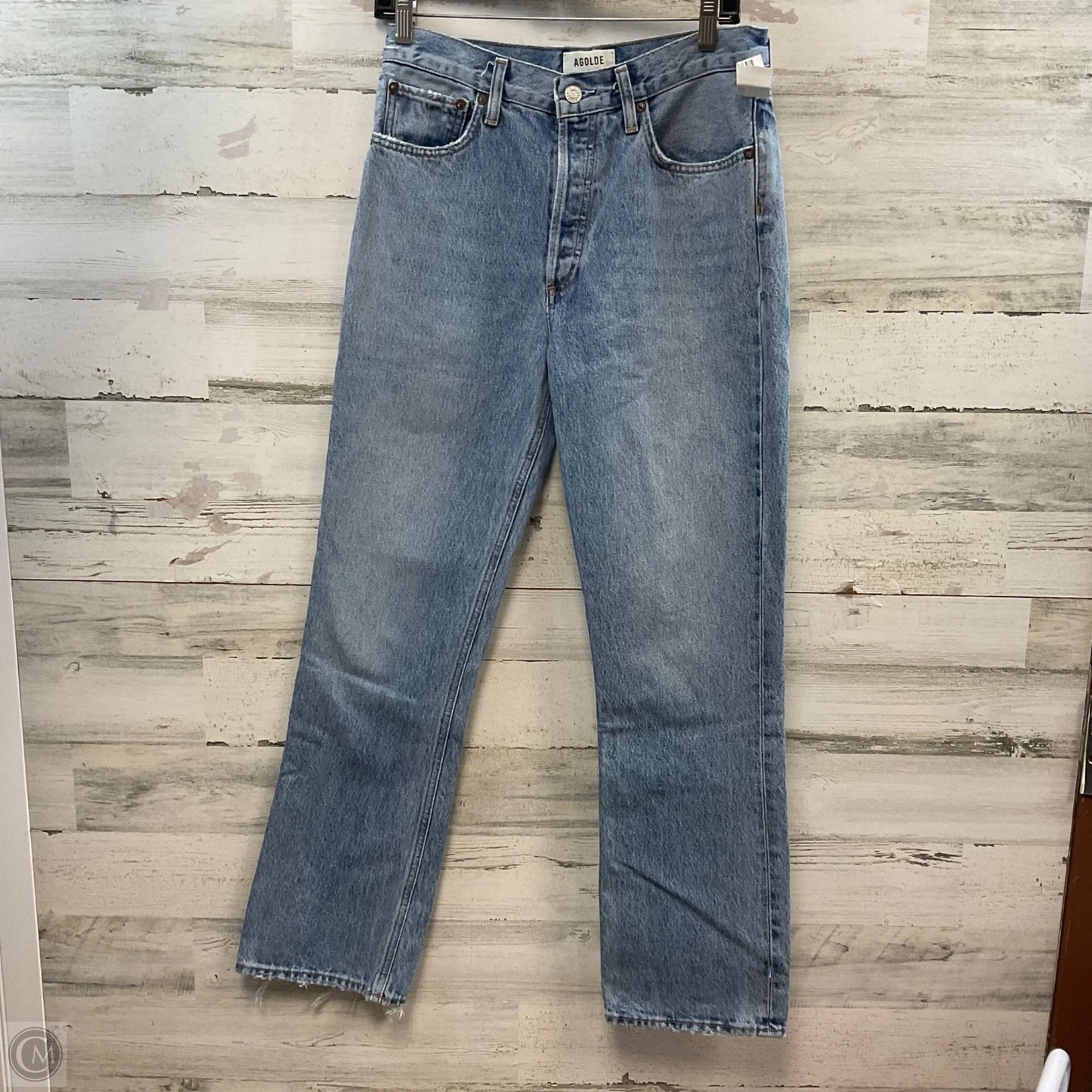 Jeans Straight By Agolde In Blue Denim, Size: 2