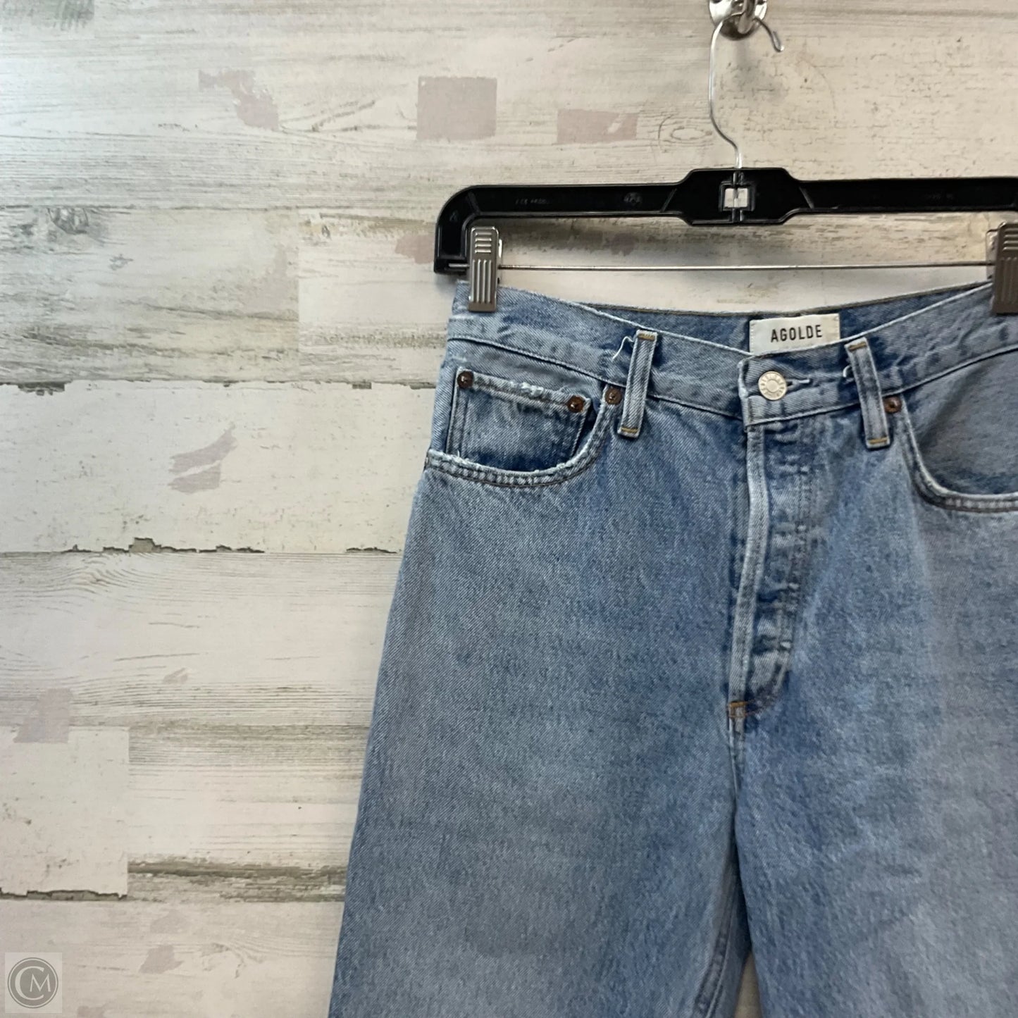 Jeans Straight By Agolde In Blue Denim, Size: 2