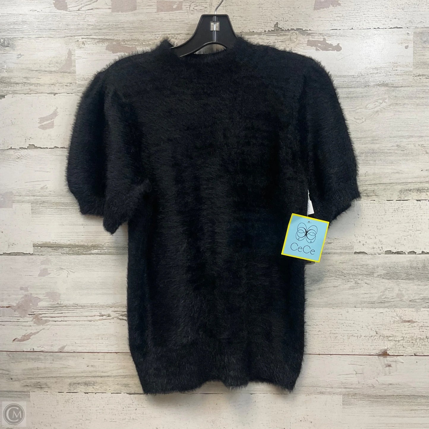 Sweater Short Sleeve By Cece In Black, Size: M