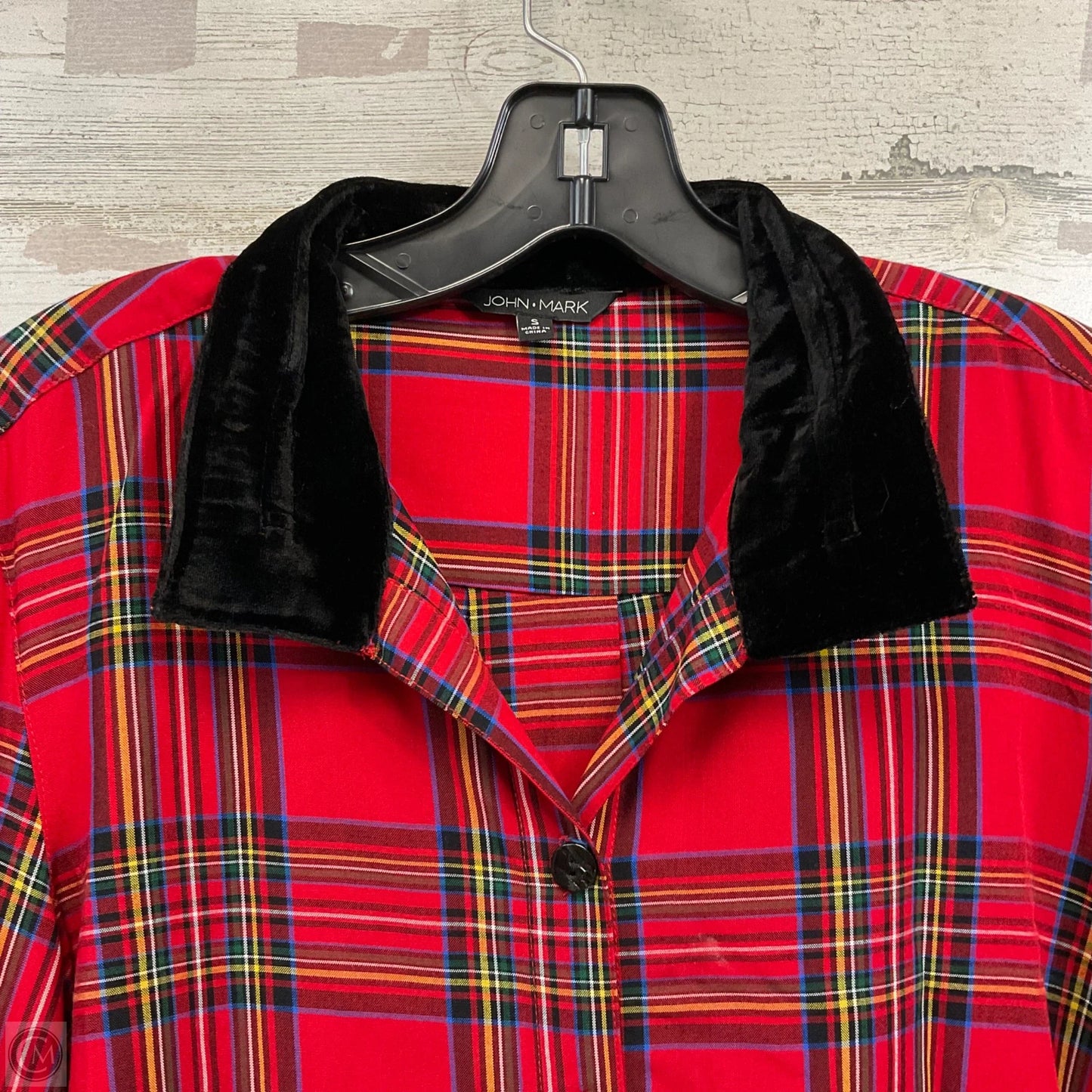 Blouse 3/4 Sleeve By John Mark In Red, Size: S