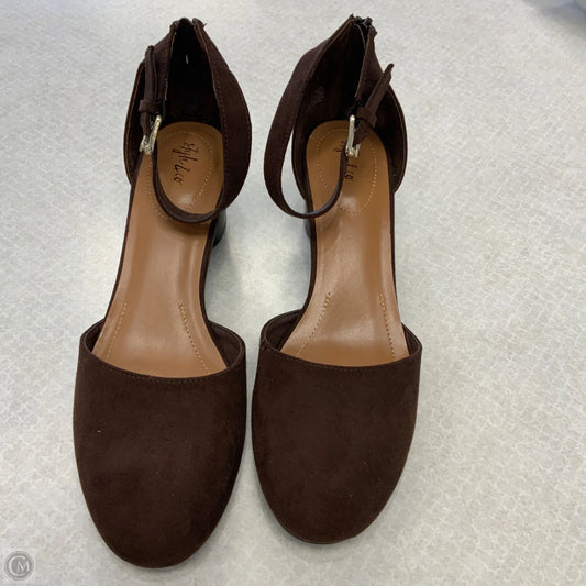 Shoes Heels Block By Style And Company In Brown, Size: 11
