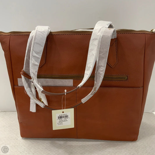 Handbag Leather By Fossil, Size: Large