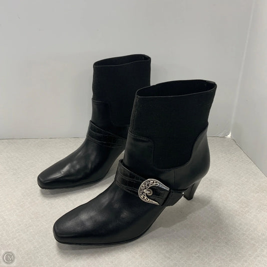 Boots Ankle Heels By Brighton In Black, Size: 8