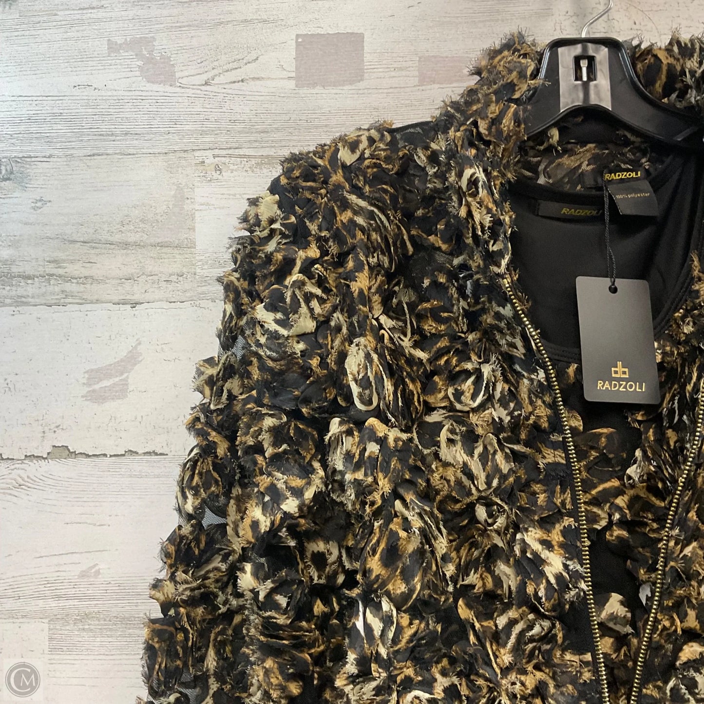 Top 2pc Long Sleeve By Radzoli In Animal Print, Size: S