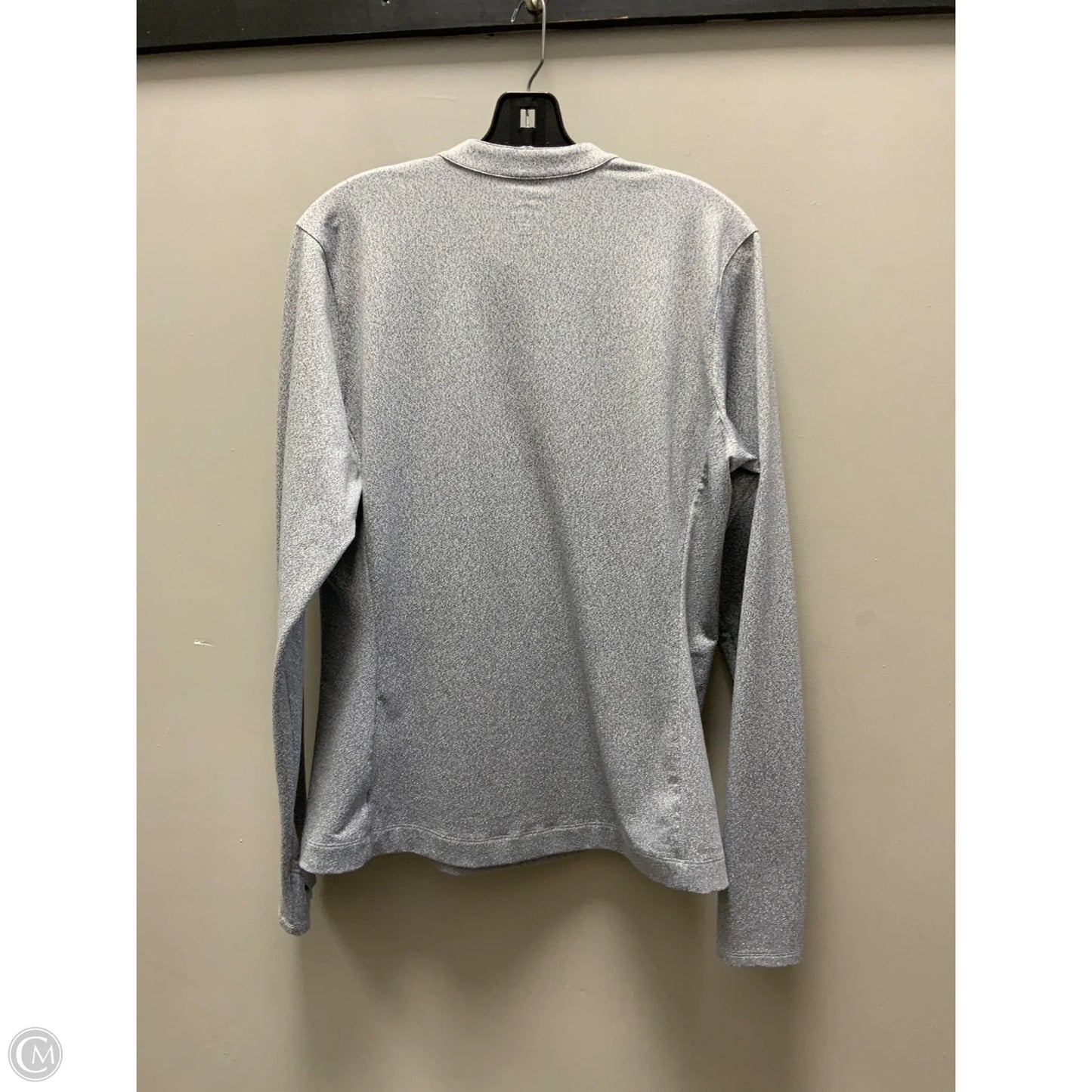 Athletic Top Long Sleeve Collar By Slazenger In Grey, Size: L