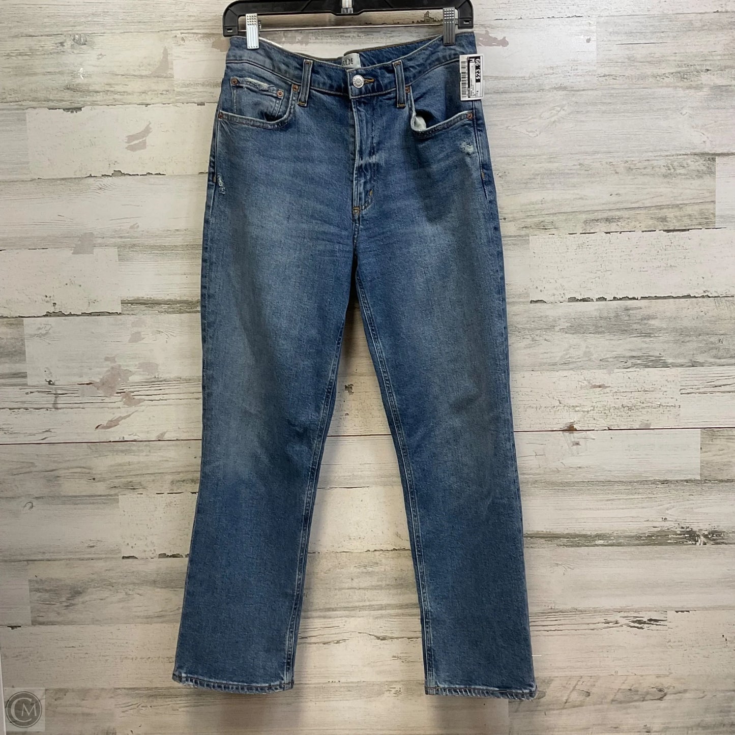 Jeans Straight By Agolde In Blue Denim, Size: 6