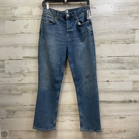 Jeans Straight By Agolde In Blue Denim, Size: 6