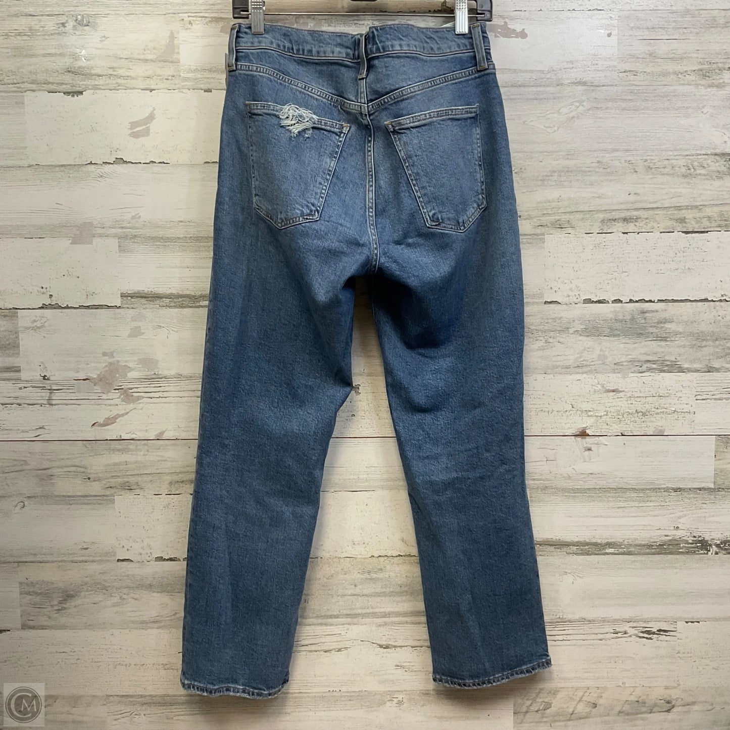 Jeans Straight By Agolde In Blue Denim, Size: 6