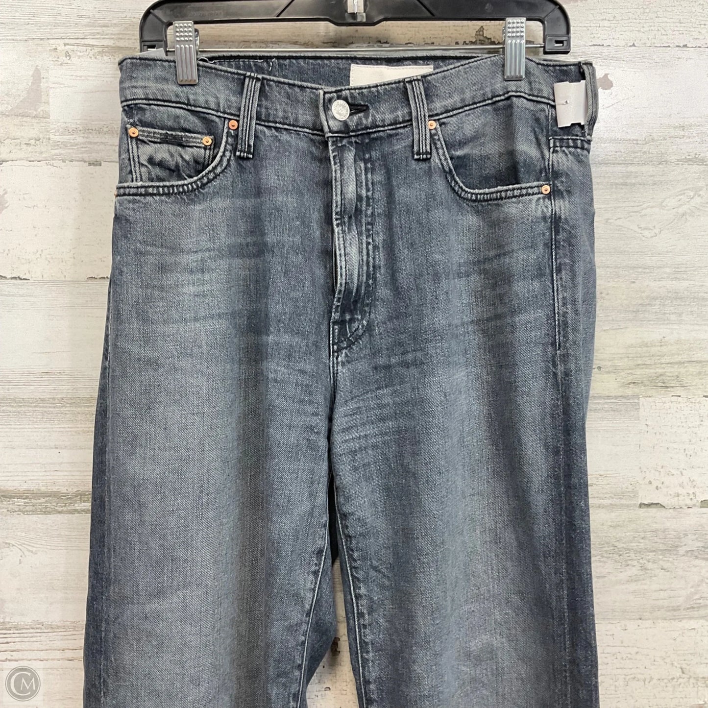 Jeans Wide Leg By Mother In Blue Denim, Size: 6