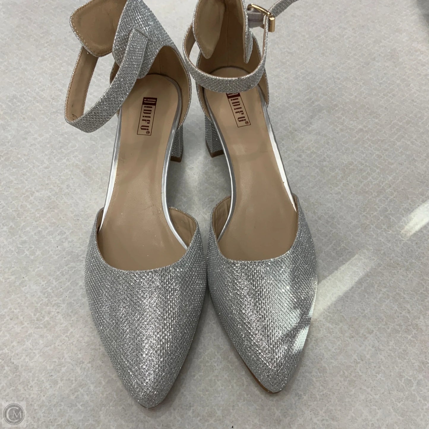 Shoes Heels Block By Cme In Silver, Size: 11