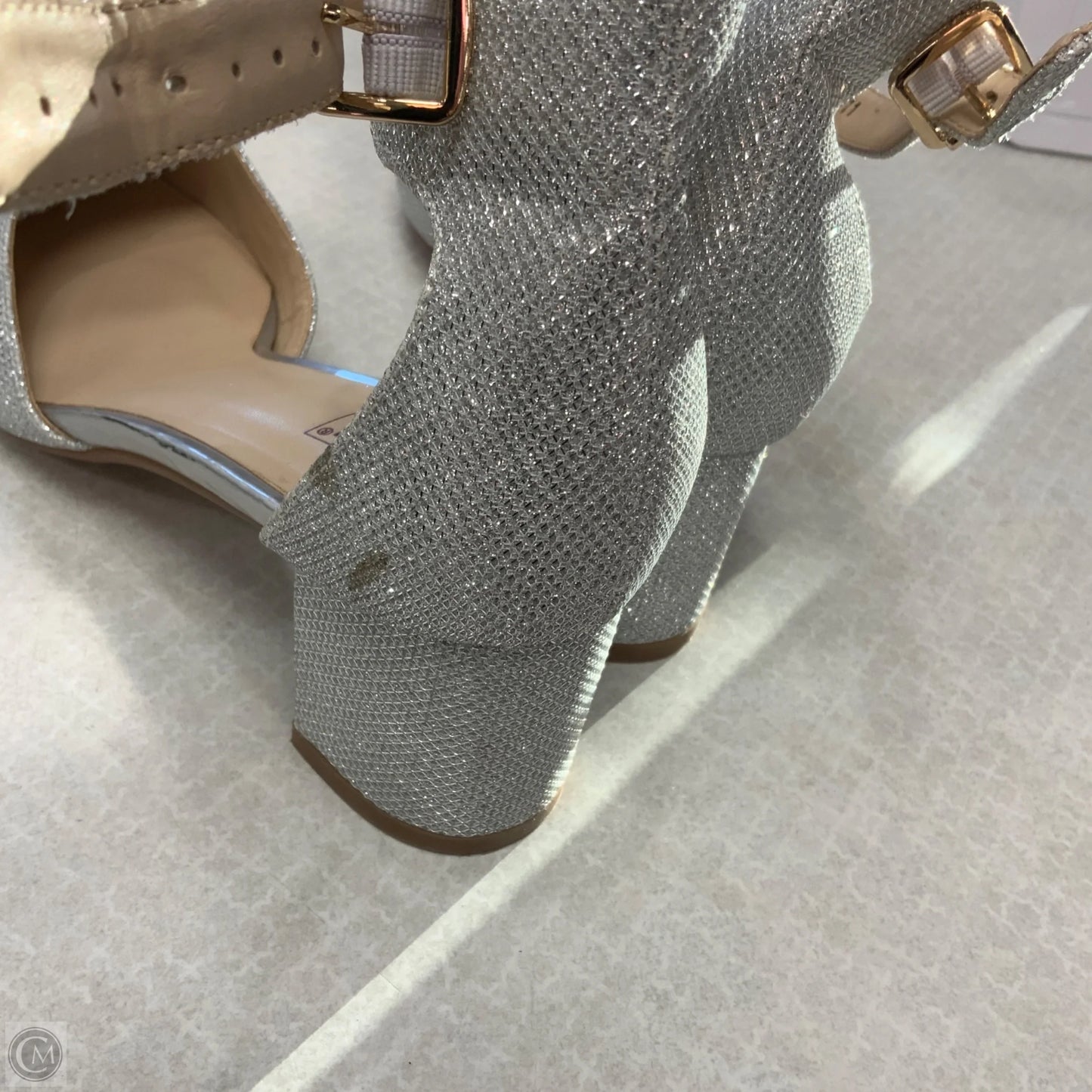 Shoes Heels Block By Cme In Silver, Size: 11