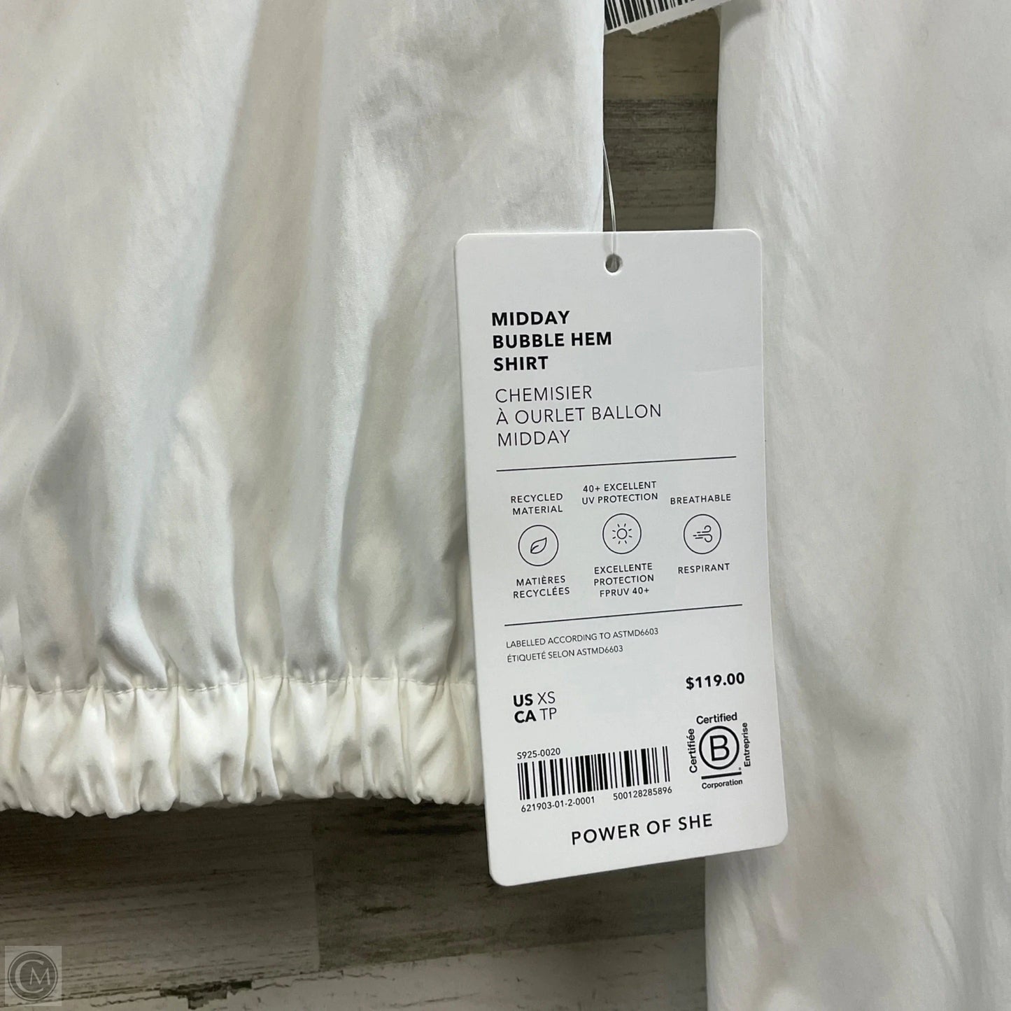 Blouse Long Sleeve By Athleta In White, Size: Xs