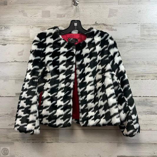 Jacket Faux Fur & Sherpa By LEVIVEL In Black & White, Size: S
