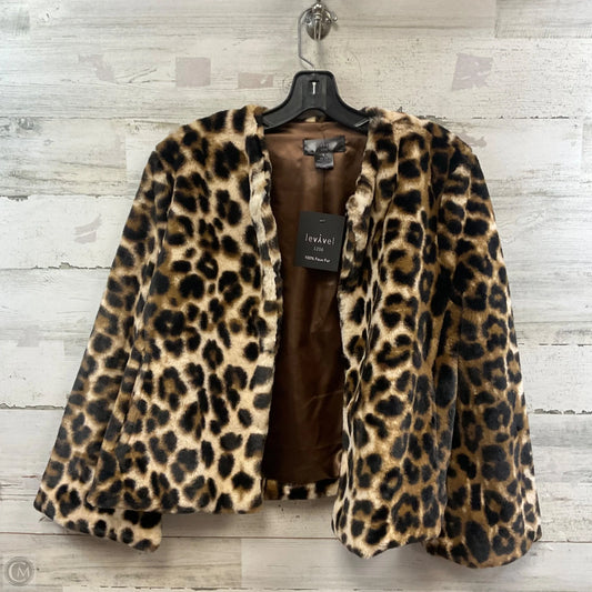 Jacket Faux Fur & Sherpa By LEVEL In Animal Print, Size: S