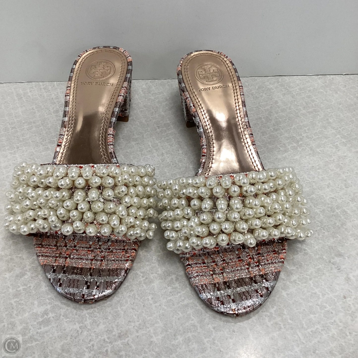 Sandals Designer By Tory Burch In Rose Gold, Size: 6.5