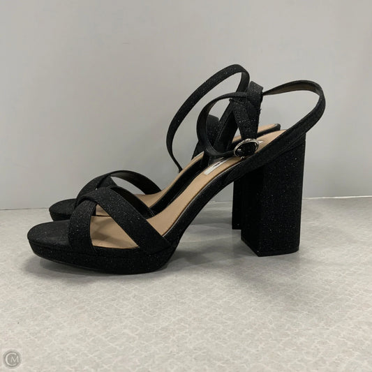 Sandals Heels Block By Nina In Black, Size: 9.5