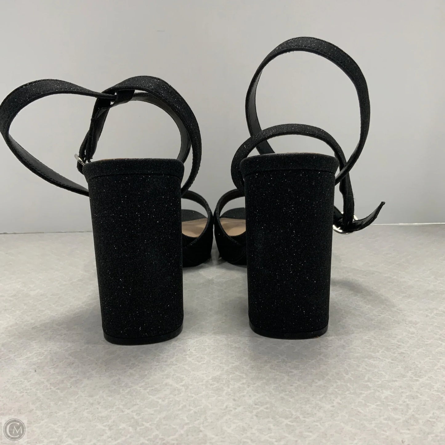 Sandals Heels Block By Nina In Black, Size: 9.5