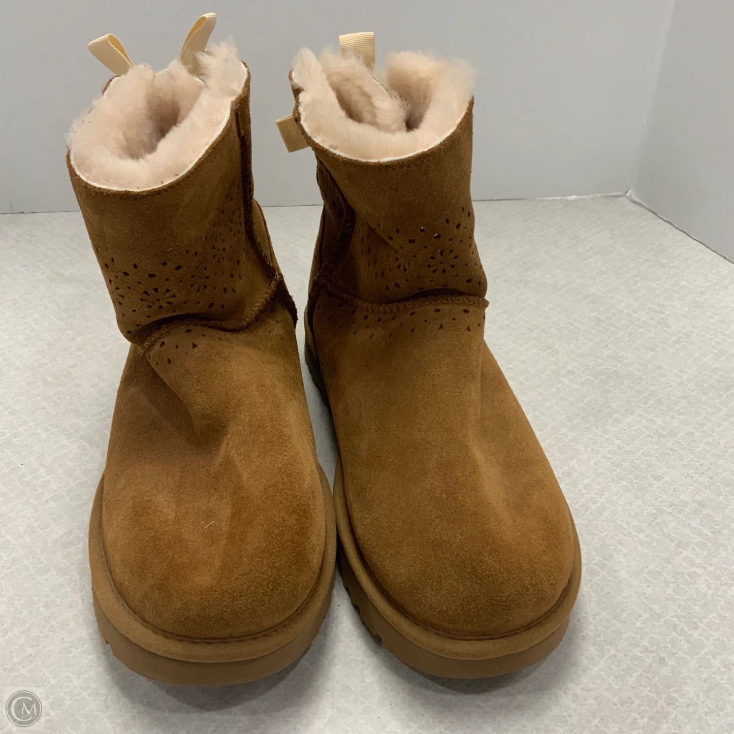 Boots Ankle Flats By Ugg In Brown, Size: 10