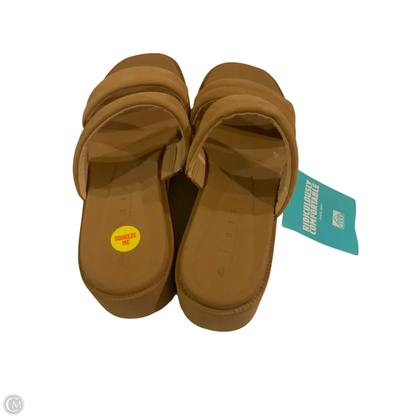 Sandals Heels Platform By Reef In Tan, Size: 9