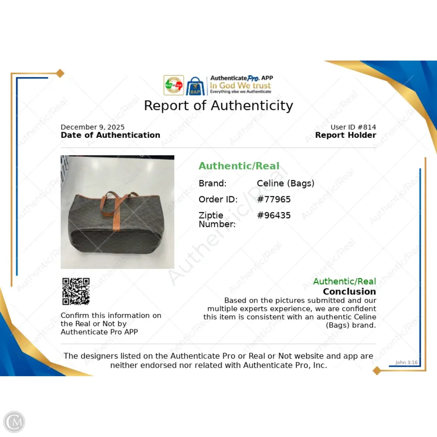 Handbag Luxury Designer By Celine, Size: Large