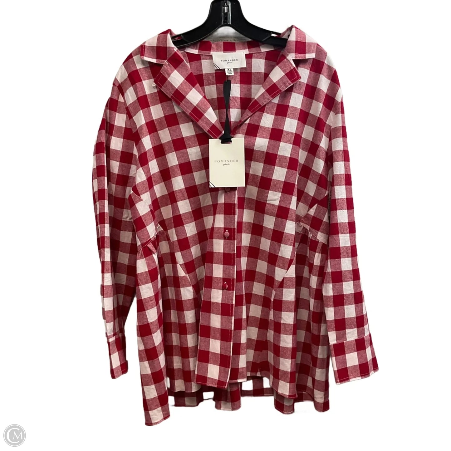 Blouse Long Sleeve By Pomander Place In Red & Yellow, Size: Xl