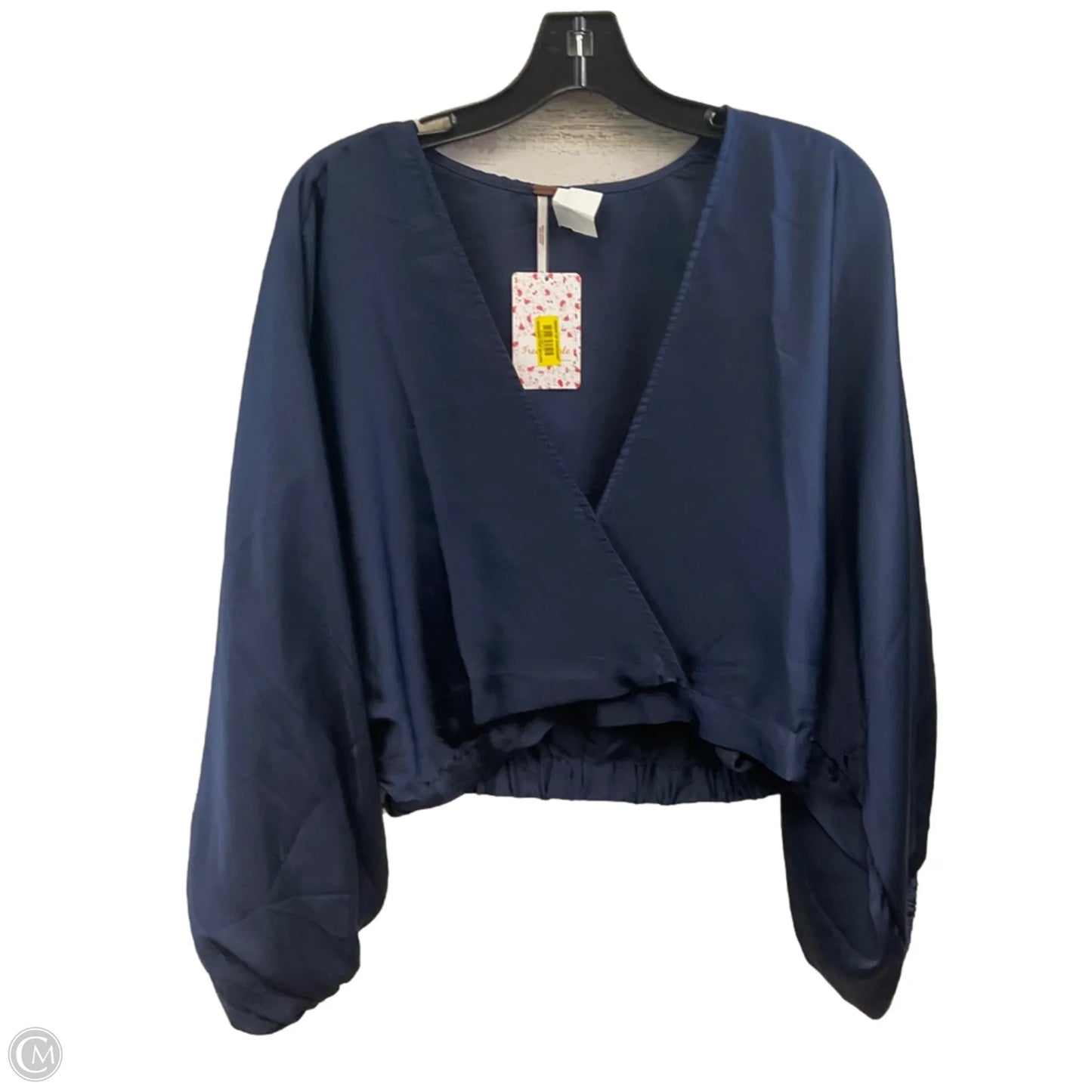 Top Long Sleeve By Free People In Navy, Size: Xs