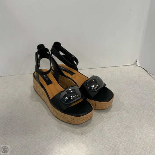 Sandals Heels Platform By Franco Sarto In Black, Size: 7