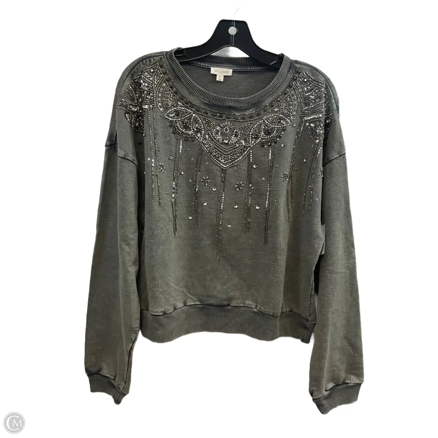 Top Long Sleeve By Pilcro In Grey, Size: Xs