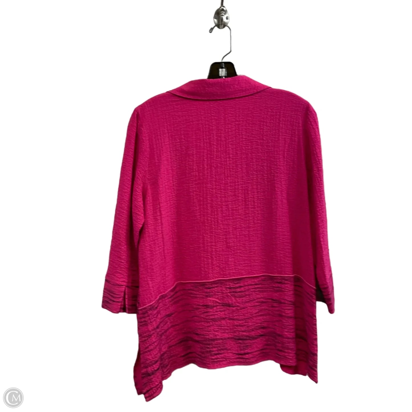 Blouse 3/4 Sleeve By Ali Miles In Pink, Size: Mp