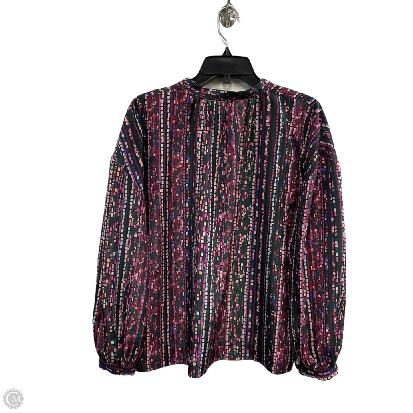 Blouse Long Sleeve By Marie Oliver In Green & Pink, Size: M