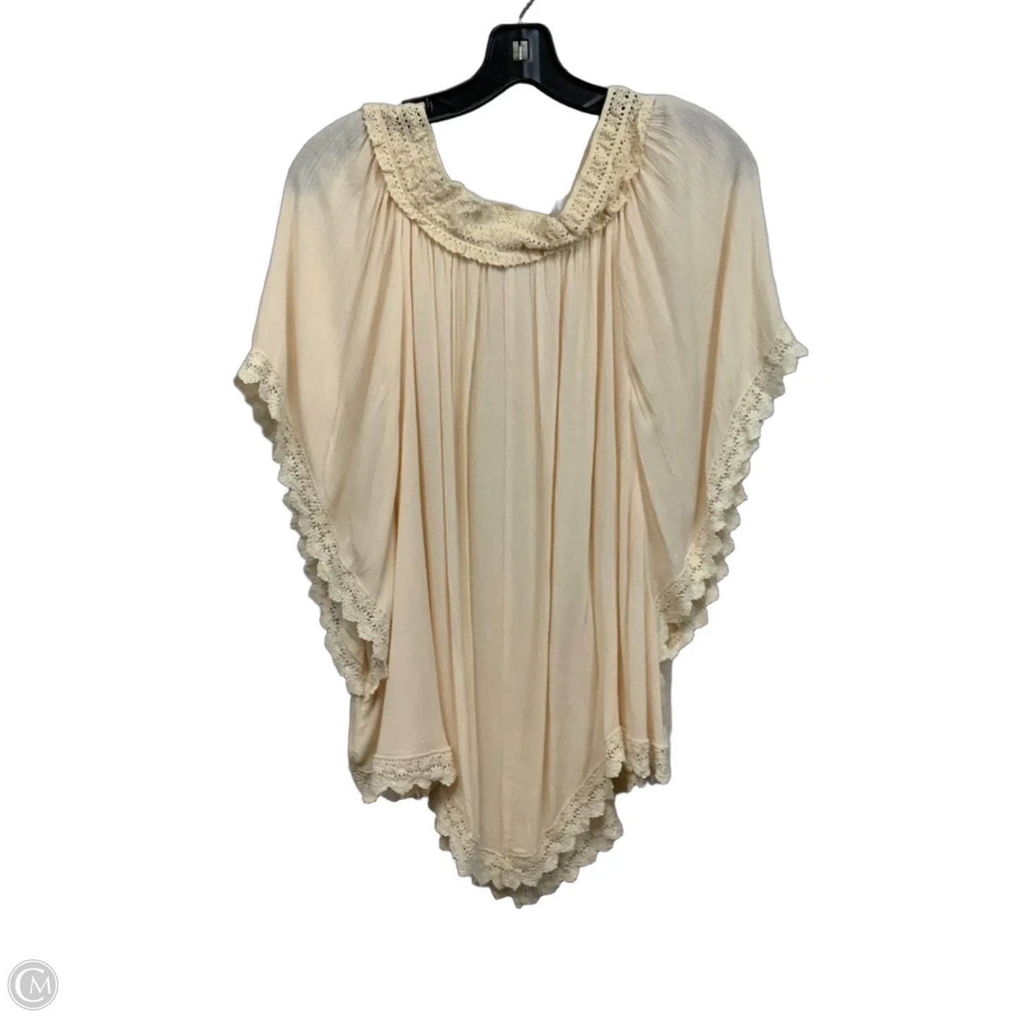 Top Short Sleeve By Entro In Tan, Size: M
