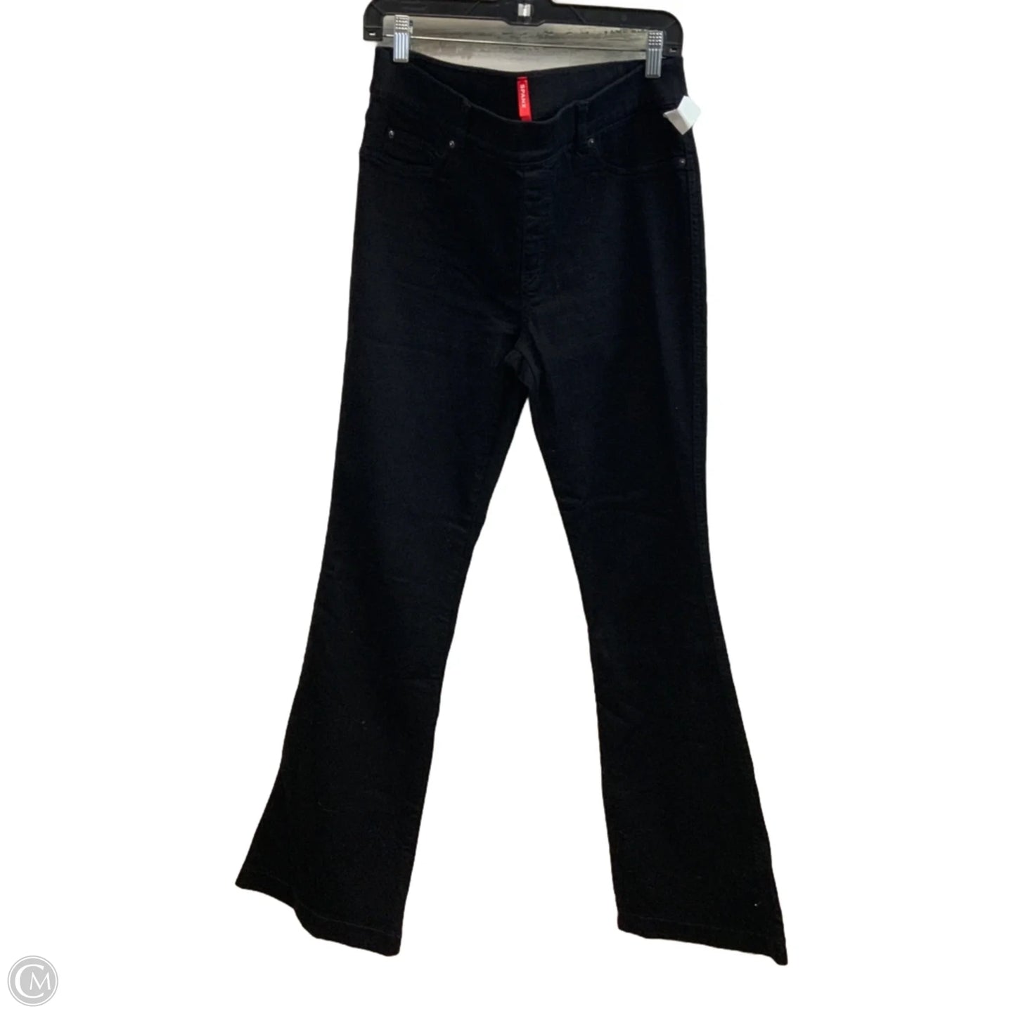 Jeans Boot Cut By Spanx In Black Denim, Size: L