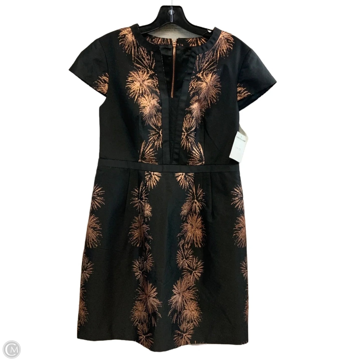 Dress Party Short By Ted Baker In Black & Gold, Size: M