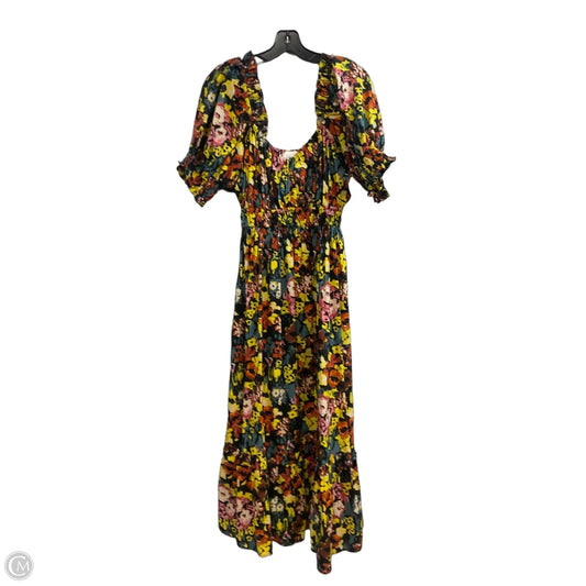 Dress Casual Maxi By Cleobella In Black & Yellow, Size: M