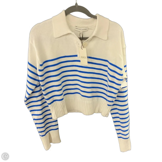 Sweater By English Factory In Blue & White, Size: L