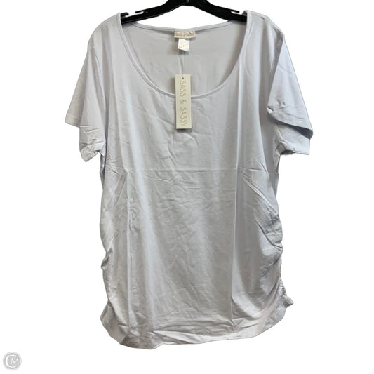 Top Short Sleeve Basic By SASS & SASSY In White, Size: 2x