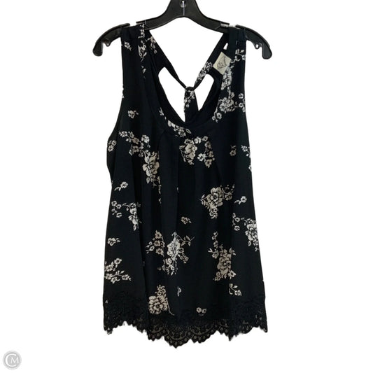 Top Sleeveless By JANET CHUNG In Black & White, Size: 2x