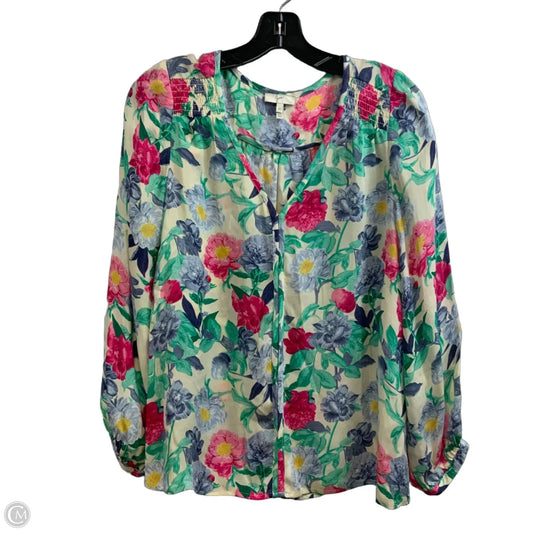 Blouse Long Sleeve By Joie In Green, Size: Xs