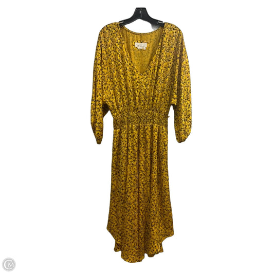 Dress Party Long By Anthropologie In Yellow, Size: M