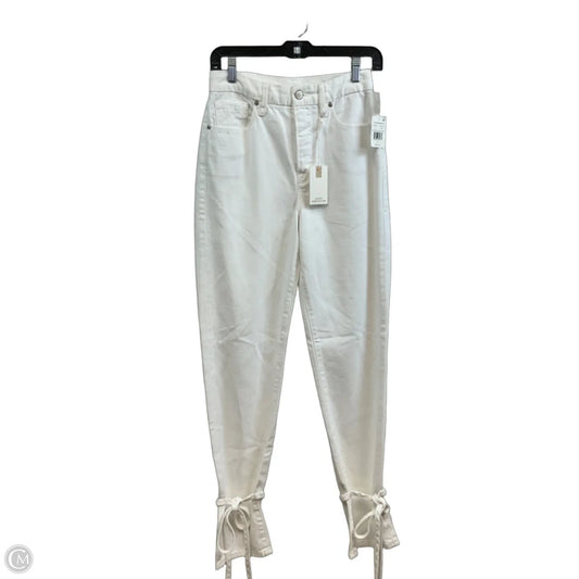 Jeans Straight By Good American In White Denim, Size: 0