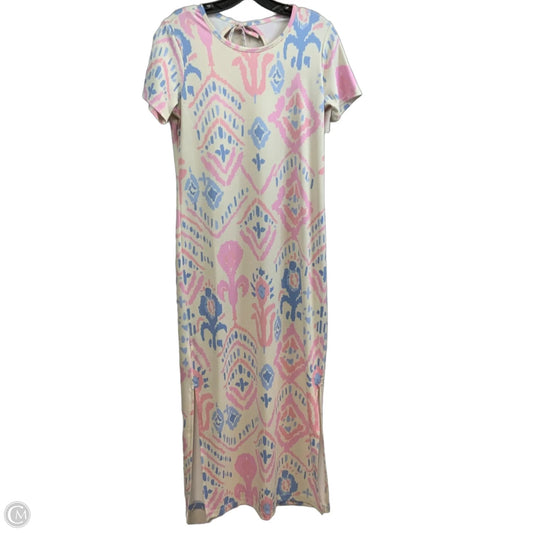 Dress Casual Maxi By DUDLEY STEPHENS In Cream & Pink, Size: Xs