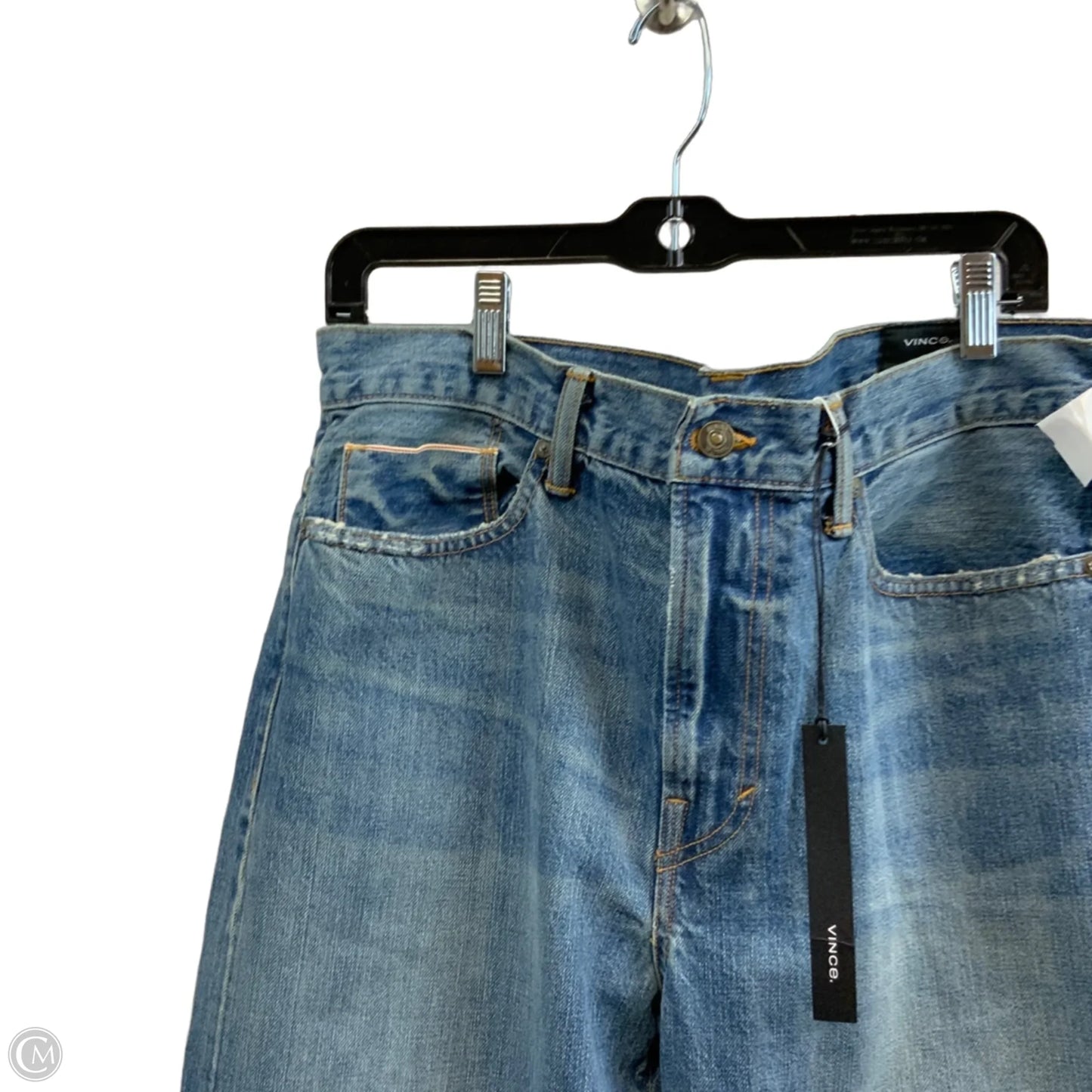 Jeans Cropped By Vince In Blue Denim, Size: 12