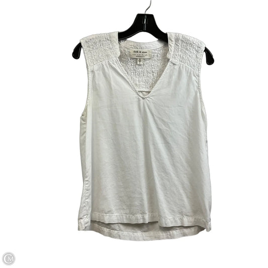 Top Sleeveless By Cloth & Stone In White, Size: S